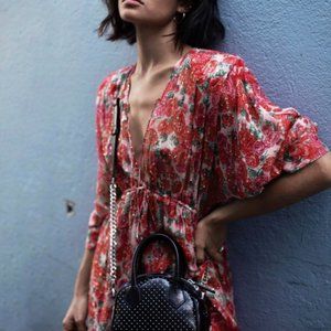 The KOOPLES paris  floral SILK babydoll mini dress